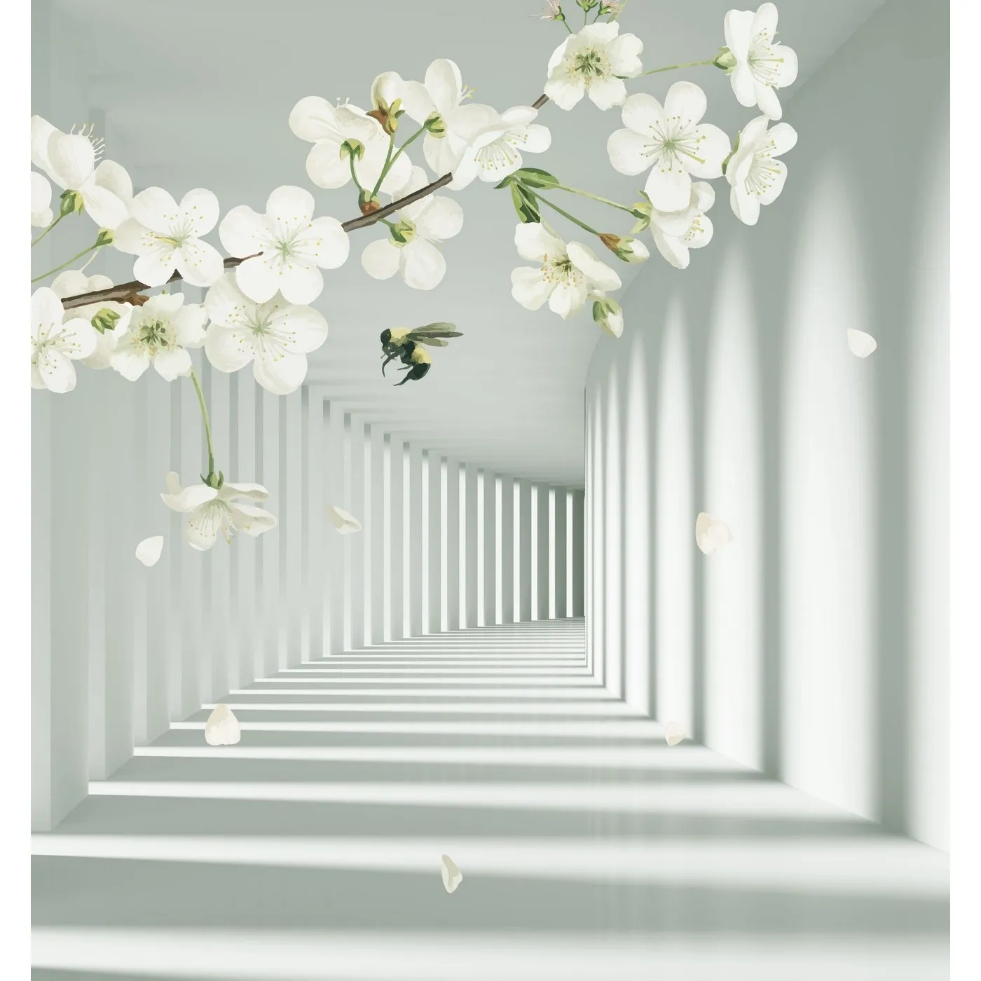 Фотообои на заказ по индивидуальному размеру Citydecor Flower Tunnel 3D 13