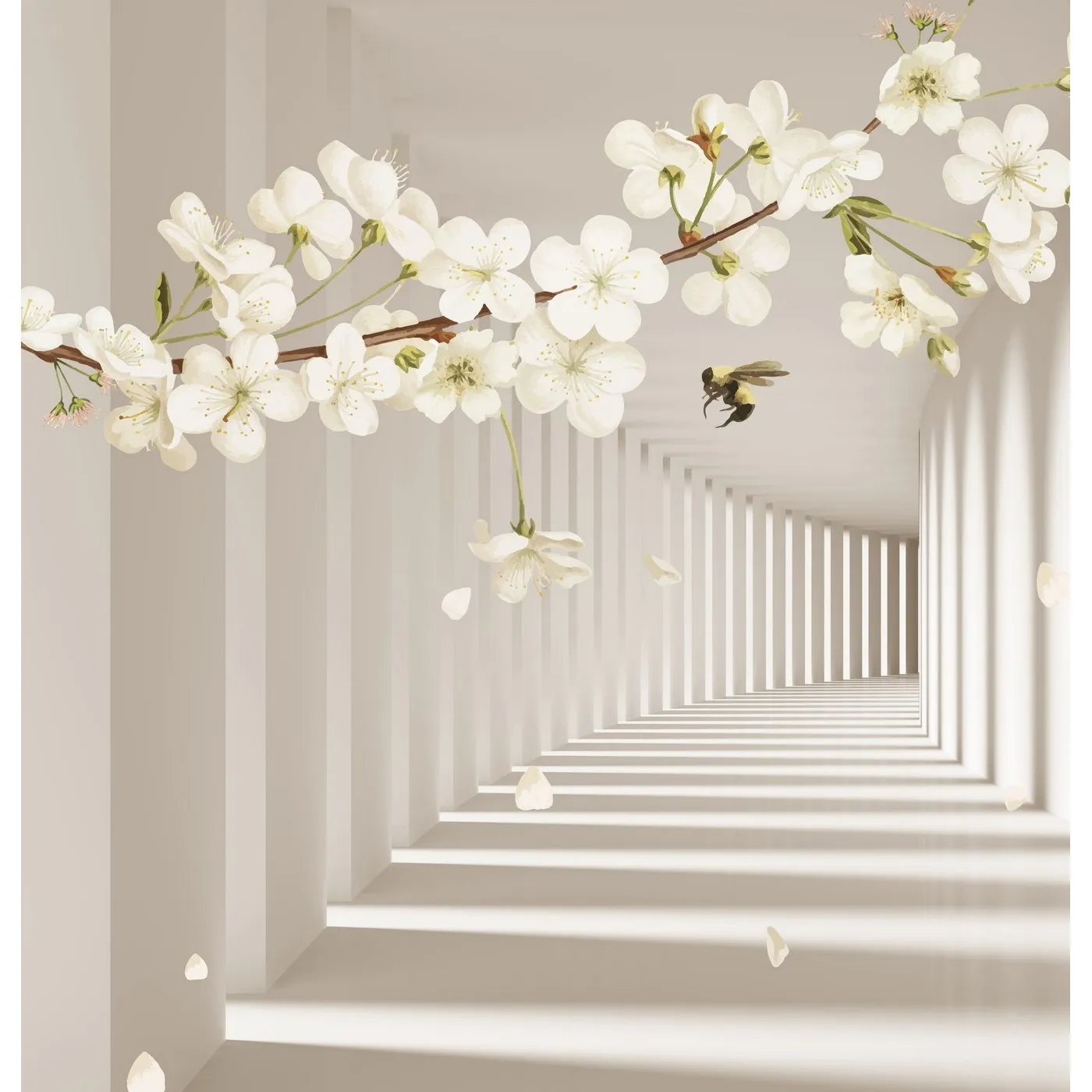 Фотообои на заказ по индивидуальному размеру Citydecor Flower Tunnel 3D 14
