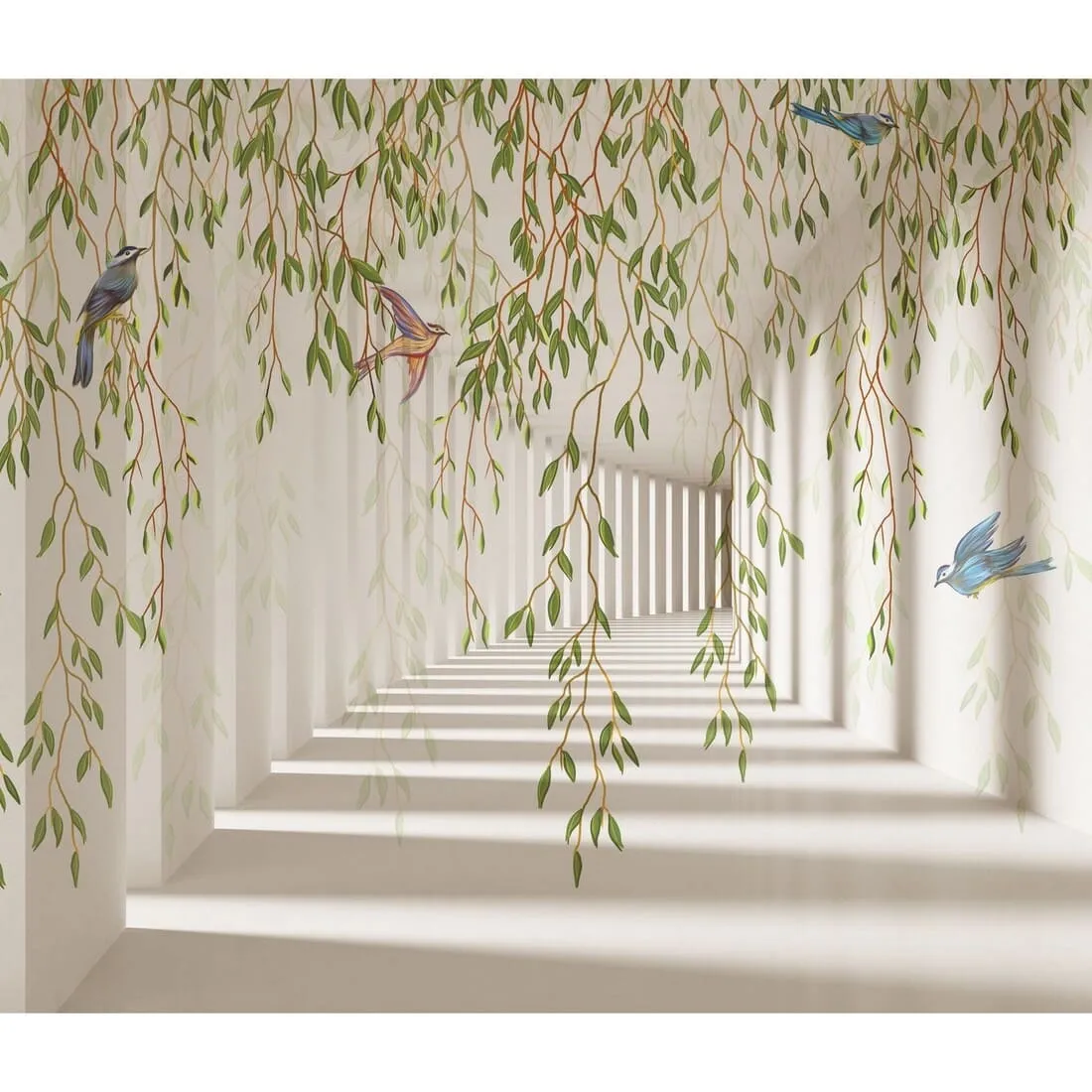Фотообои на заказ по индивидуальному размеру Citydecor Flower Tunnel 3D 4