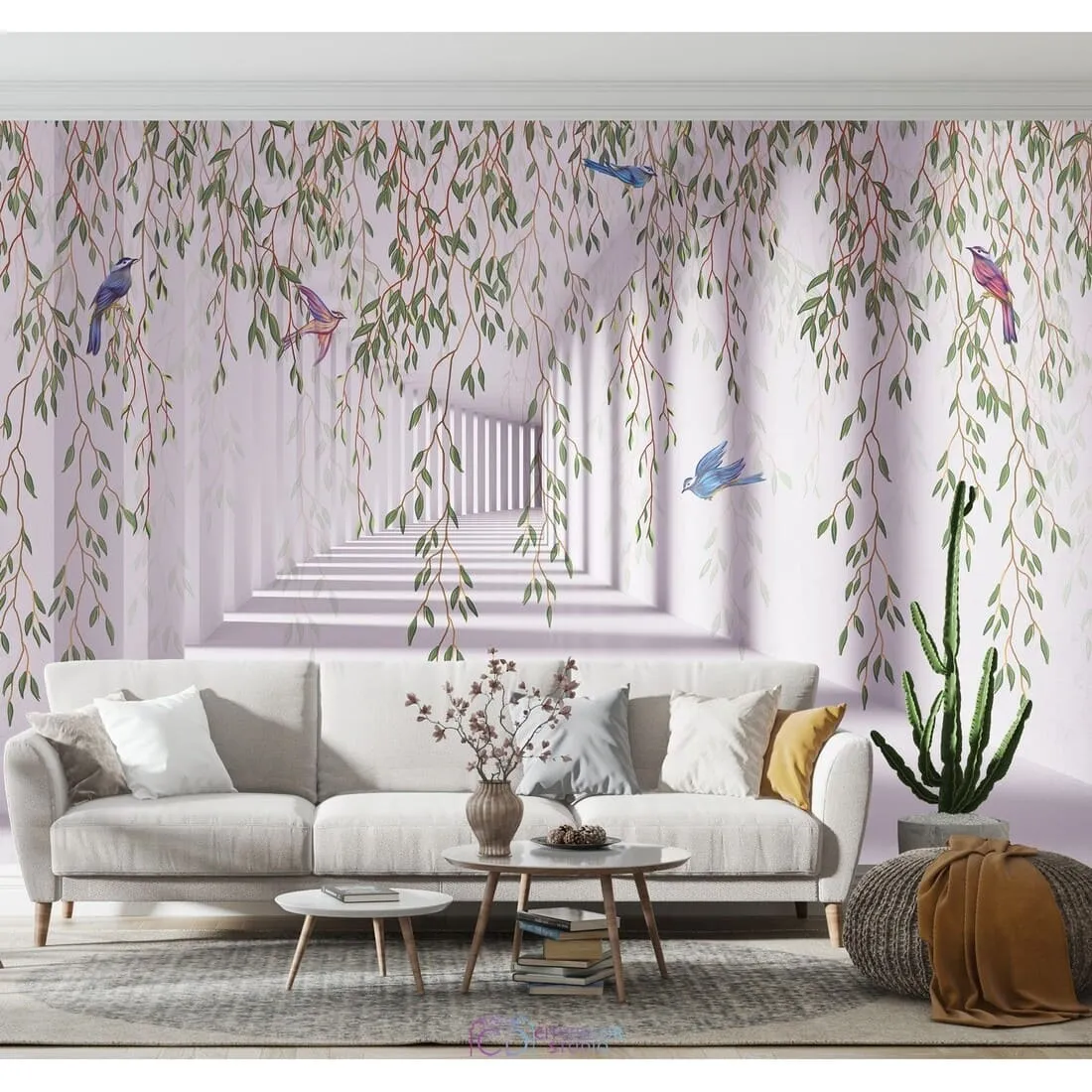 Фотообои на заказ по индивидуальному размеру Citydecor Flower Tunnel 3D 5