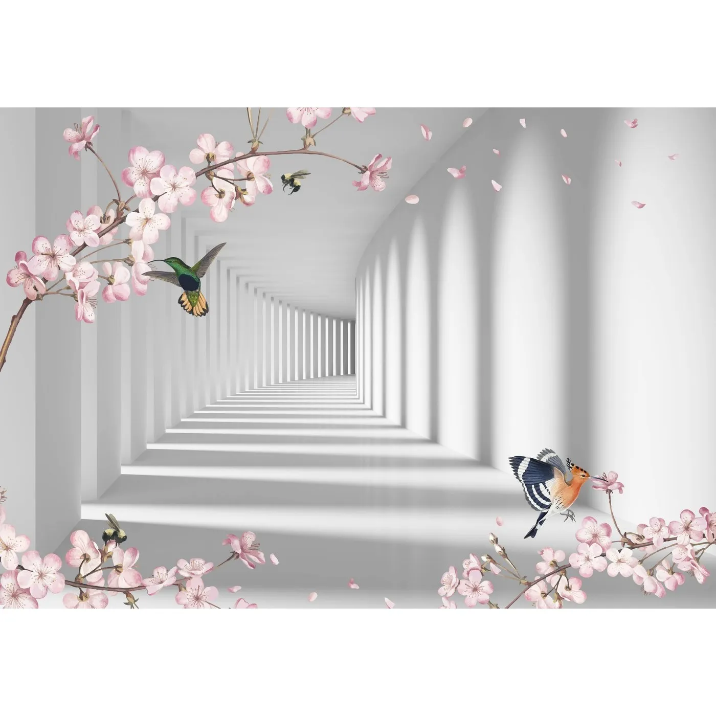 Фотообои на заказ по индивидуальному размеру Citydecor Flower Tunnel 3D 6