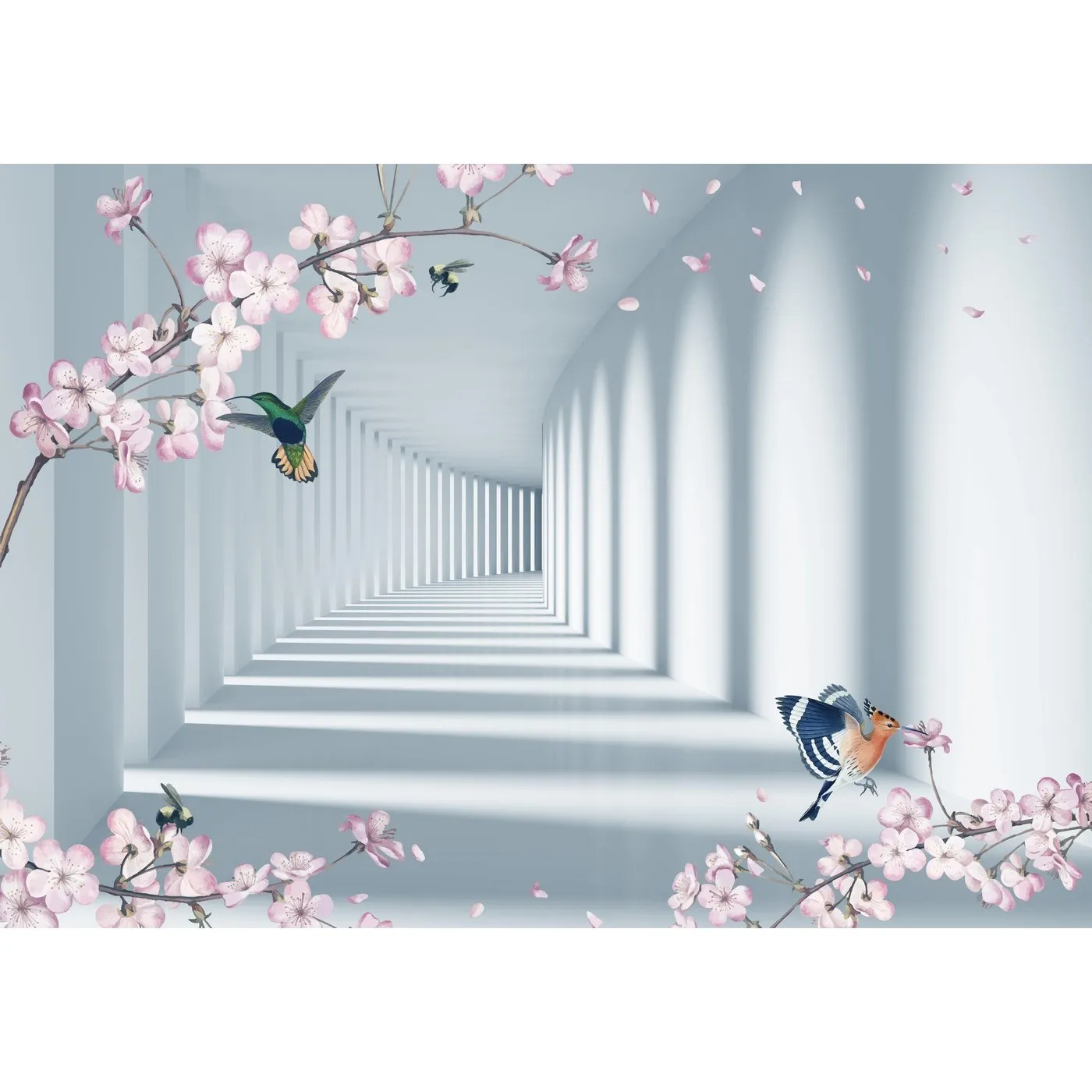 Фотообои на заказ по индивидуальному размеру Citydecor Flower Tunnel 3D 7