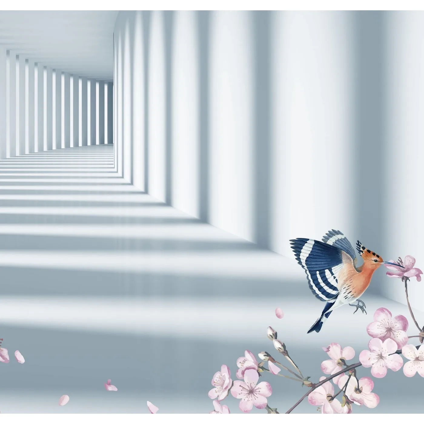 Фотообои на заказ по индивидуальному размеру Citydecor Flower Tunnel 3D 7