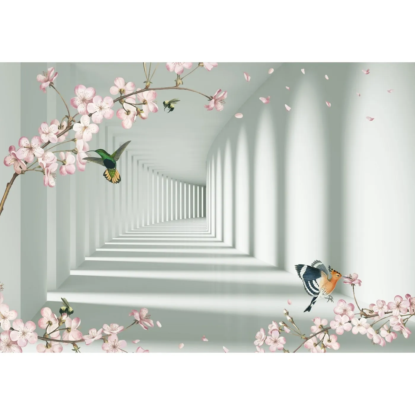 Фотообои на заказ по индивидуальному размеру Citydecor Flower Tunnel 3D 8