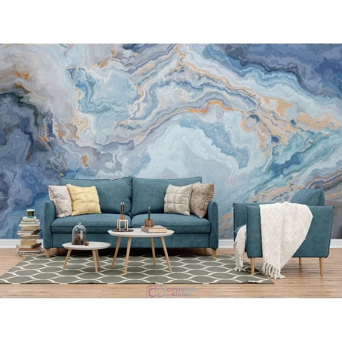 Фотообои на заказ по индивидуальному размеру Citydecor Флюид Арт 28