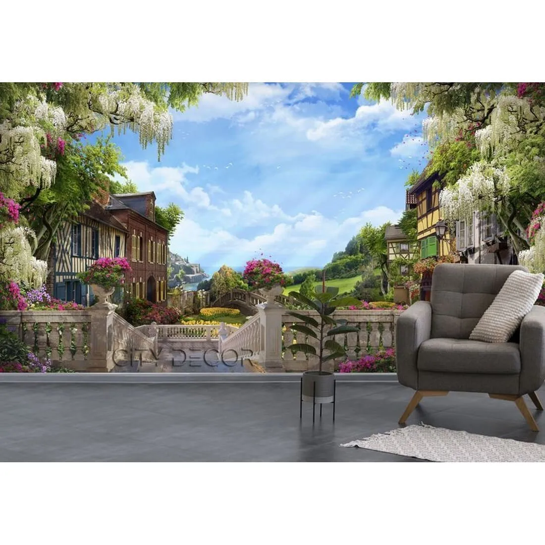 Фотообои на заказ по индивидуальному размеру Citydecor Фреска 1
