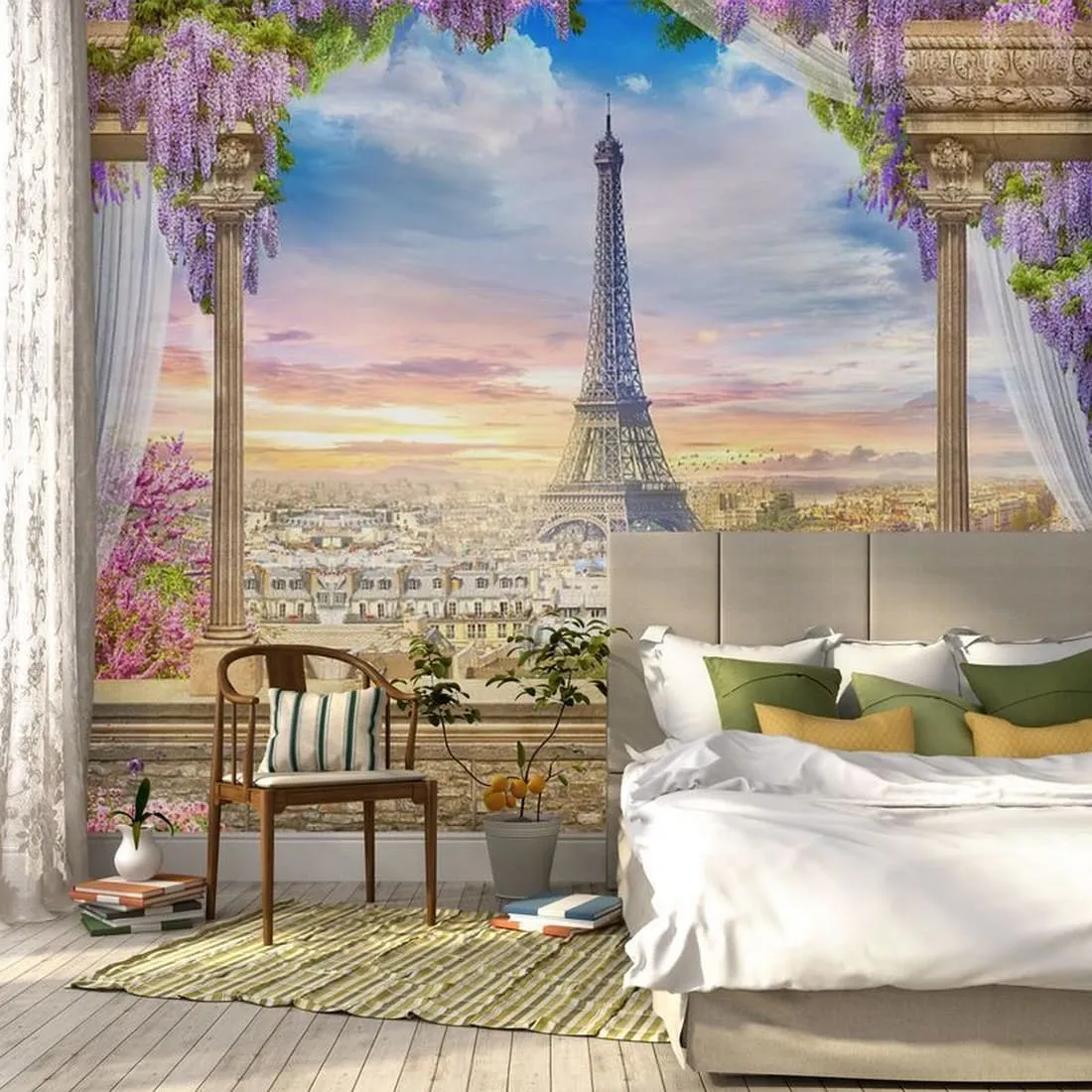 Фотообои на заказ по индивидуальному размеру Citydecor Вид на Париж