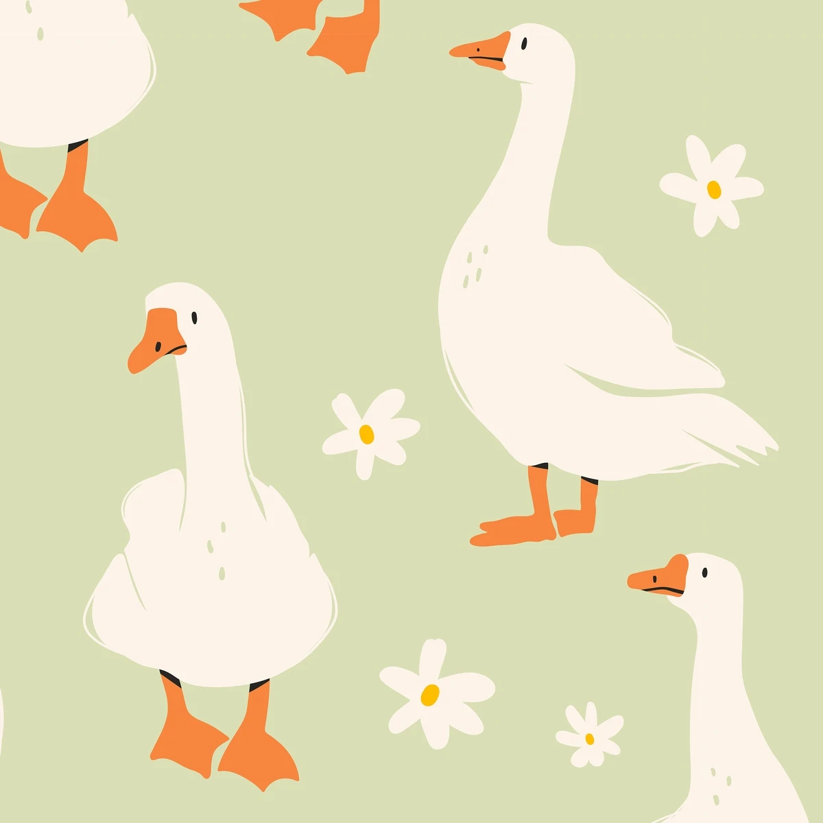 Фотообои на заказ по индивидуальному размеру Citydecor Гуси 1