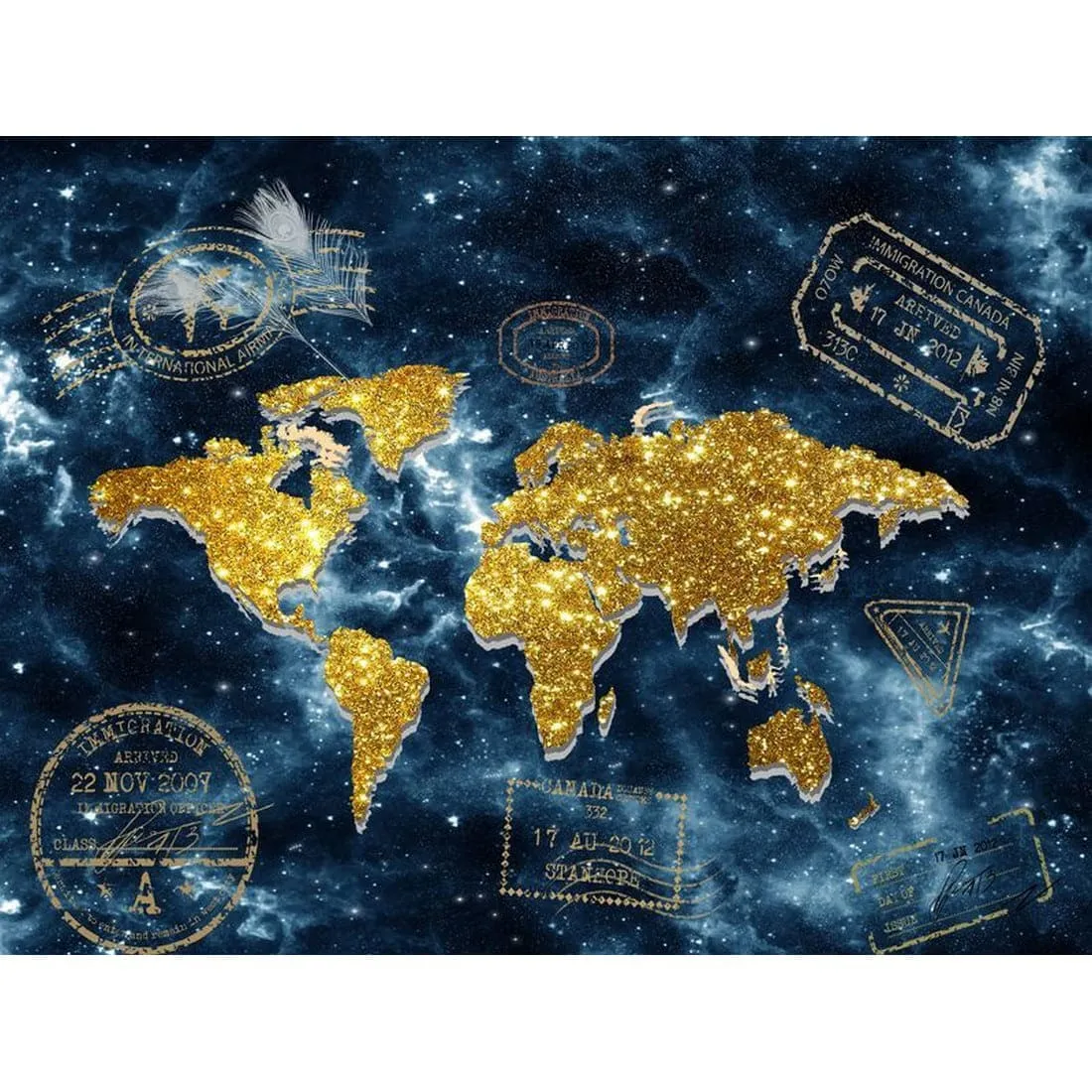 Фотообои на заказ по индивидуальному размеру Citydecor Карта мира 11
