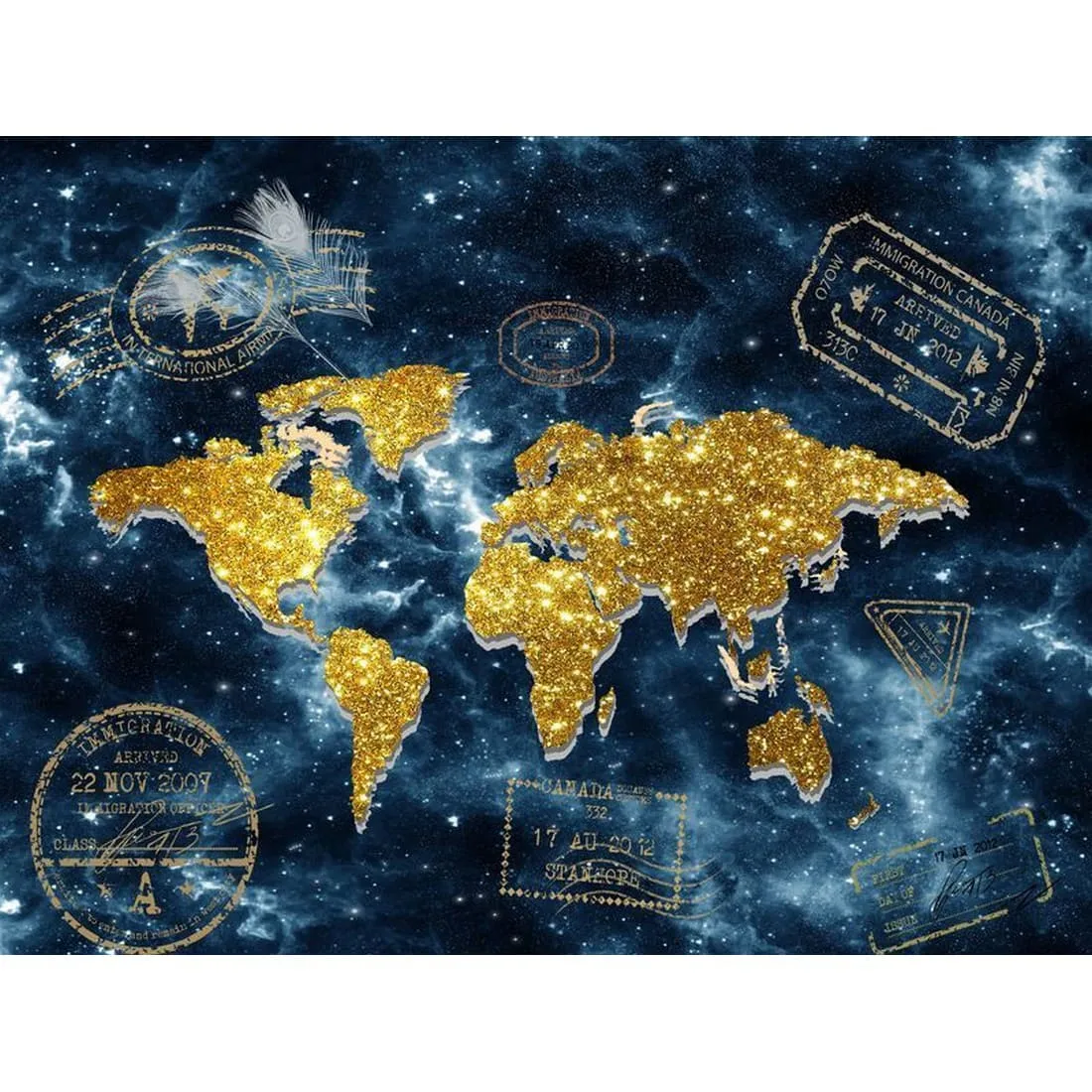 Фотообои на заказ по индивидуальному размеру Citydecor Карта мира 5