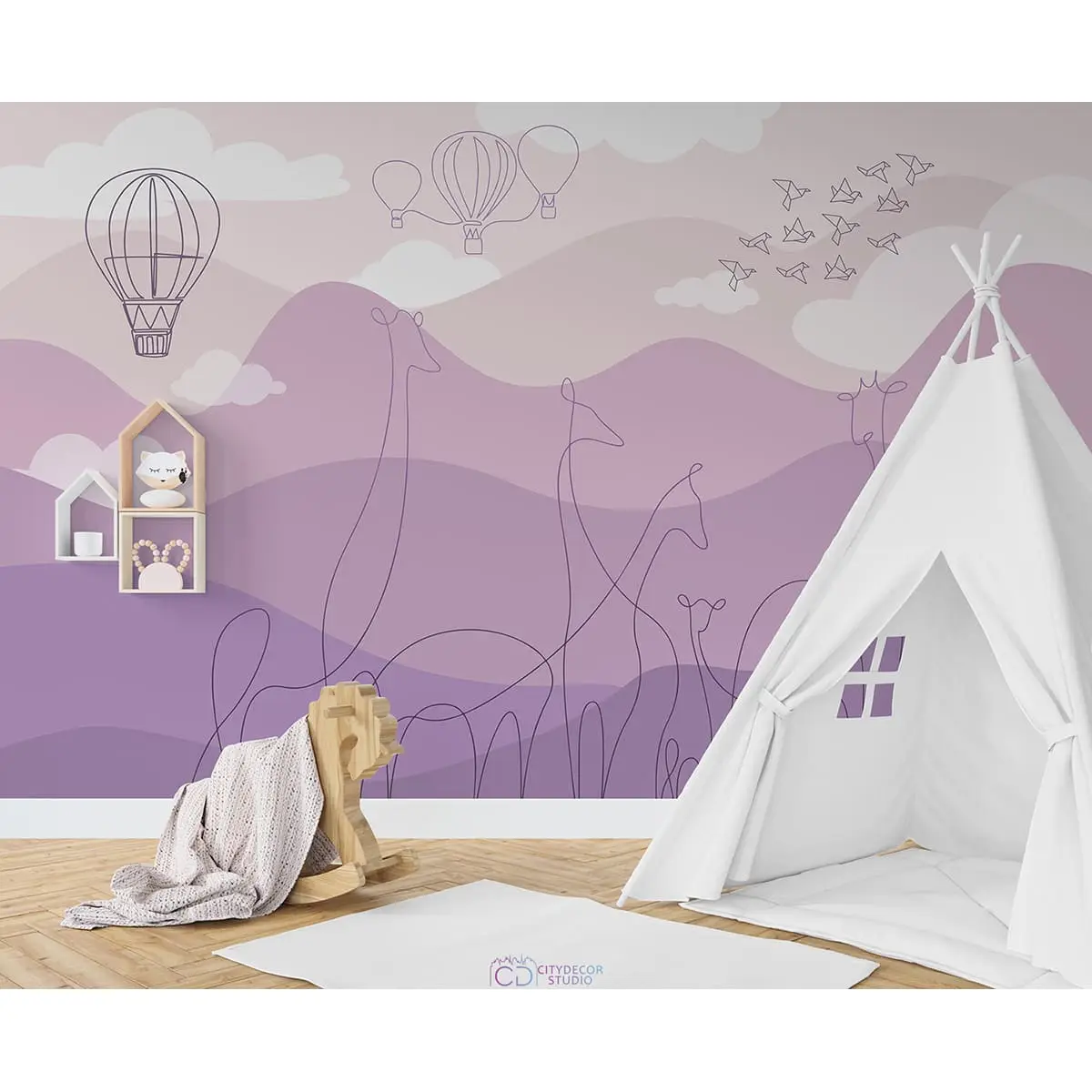 Дизайнерские фотообои по индивидуальному размеру Citydecor Perfect Lines Kids 2