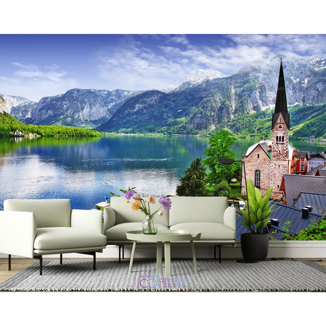 Фотообои на заказ по индивидуальному размеру Citydecor Море и Водопады 54