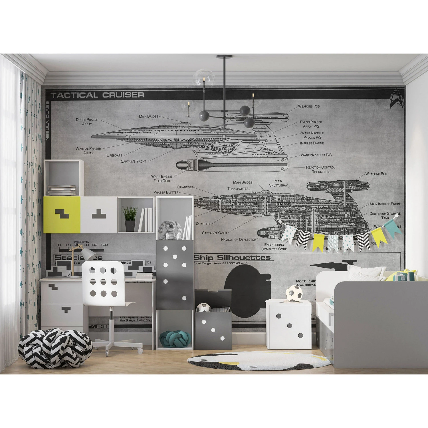 Дизайнерские фотообои по индивидуальному размеру Citydecor Technic (крейсер) 10