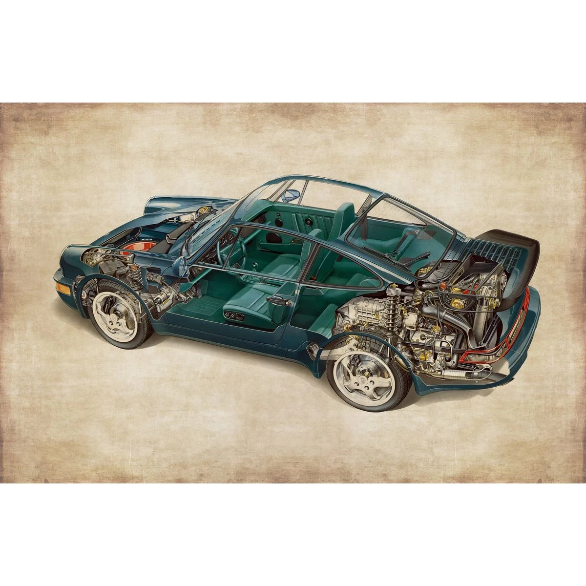 Дизайнерские фотообои по индивидуальному размеру Citydecor Technic (Porsche 911 Turbo) 20