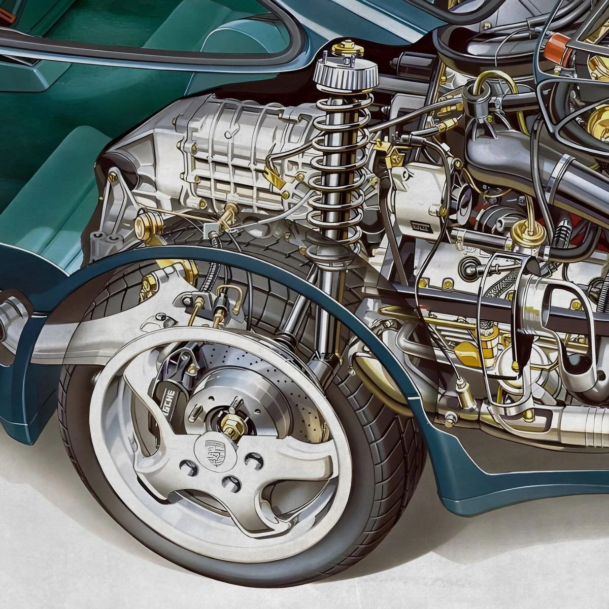 Дизайнерские фотообои по индивидуальному размеру Citydecor Technic (Porsche 911 Turbo) 21