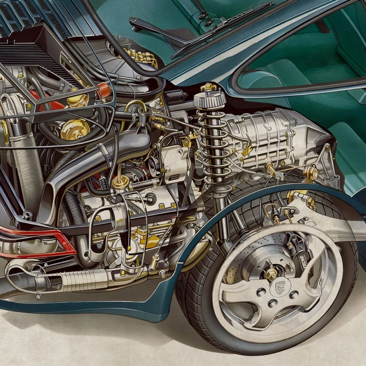 Дизайнерские фотообои по индивидуальному размеру Citydecor Technic (Porsche 911 Turbo) 22