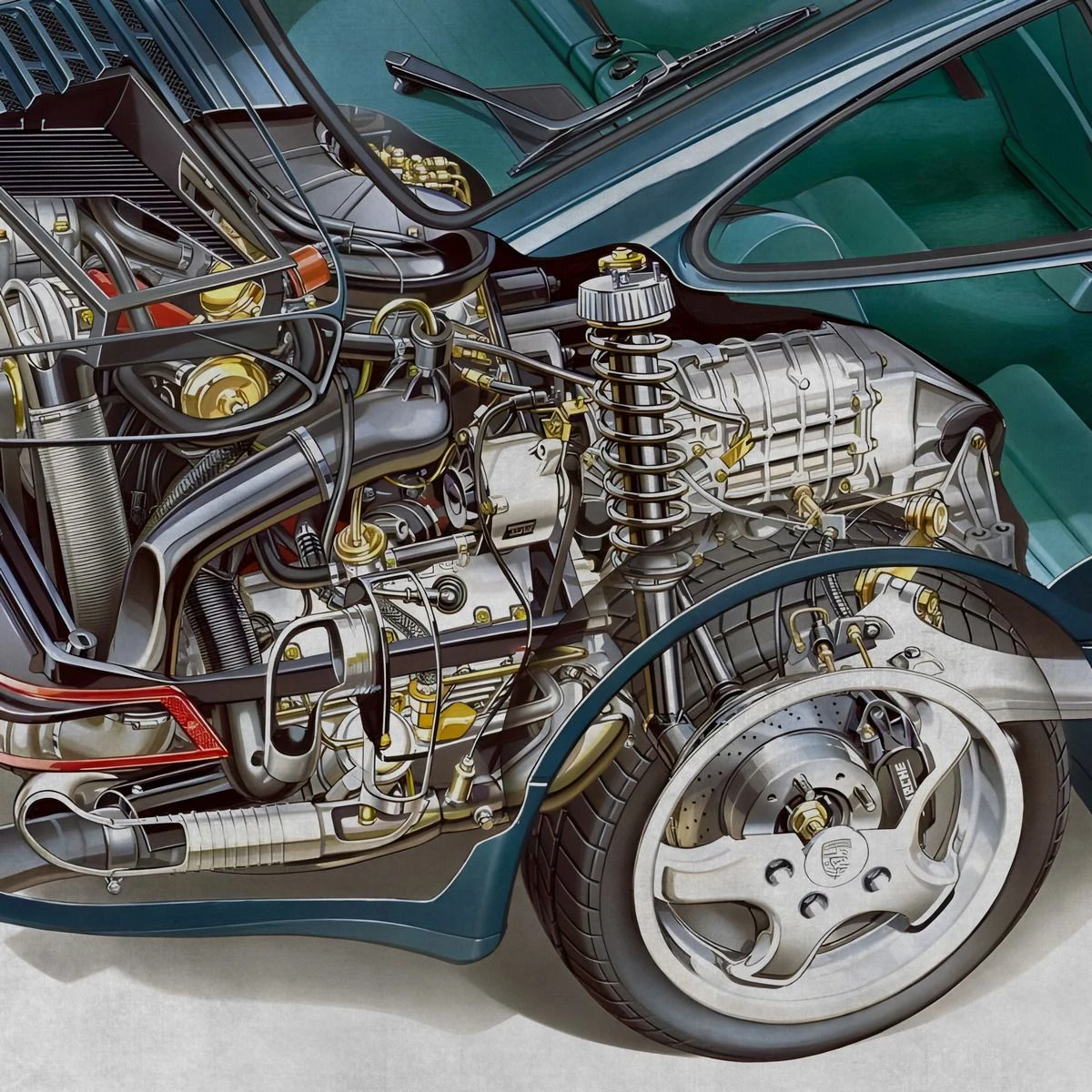 Дизайнерские фотообои по индивидуальному размеру Citydecor Technic (Porsche 911 Turbo) 23