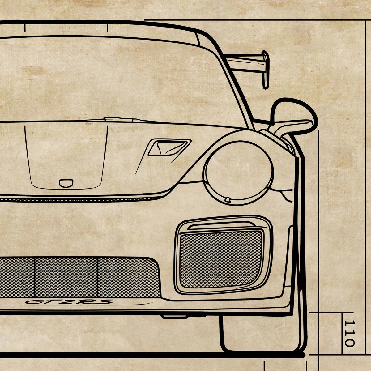 Дизайнерские фотообои по индивидуальному размеру Citydecor Technic (Porsche 911 GT2 RS) 27