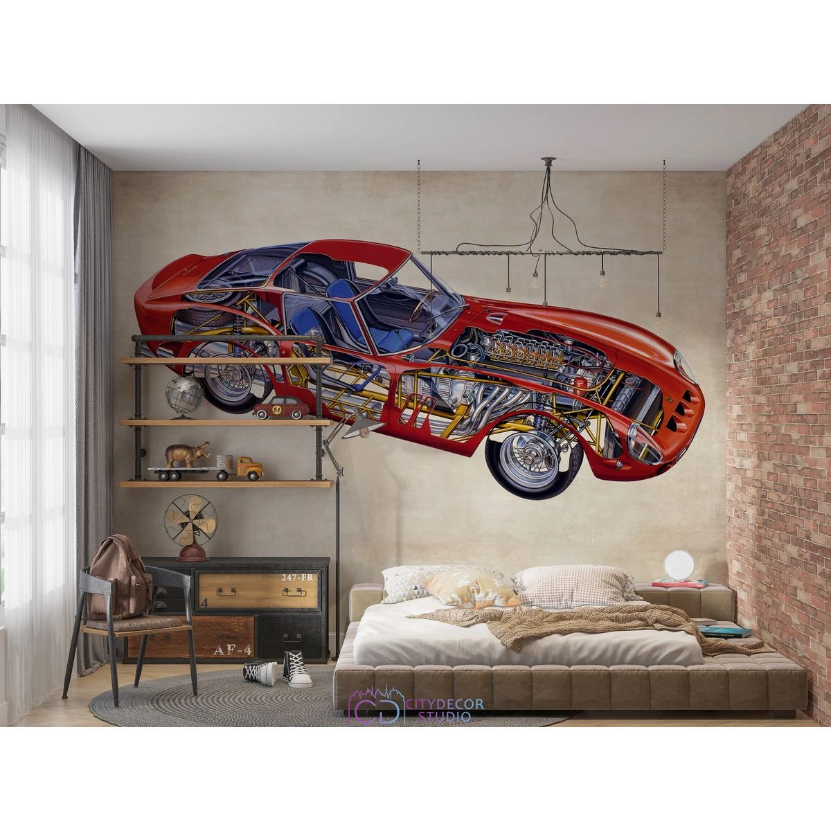 Дизайнерские фотообои по индивидуальному размеру Citydecor Technic (Ferrari 250 GTO) 29