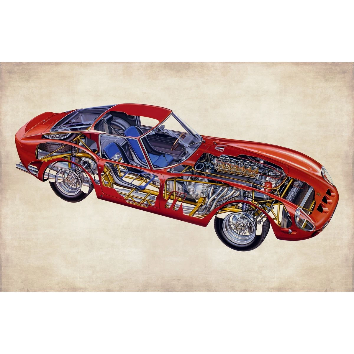 Дизайнерские фотообои по индивидуальному размеру Citydecor Technic (Ferrari 250 GTO) 29