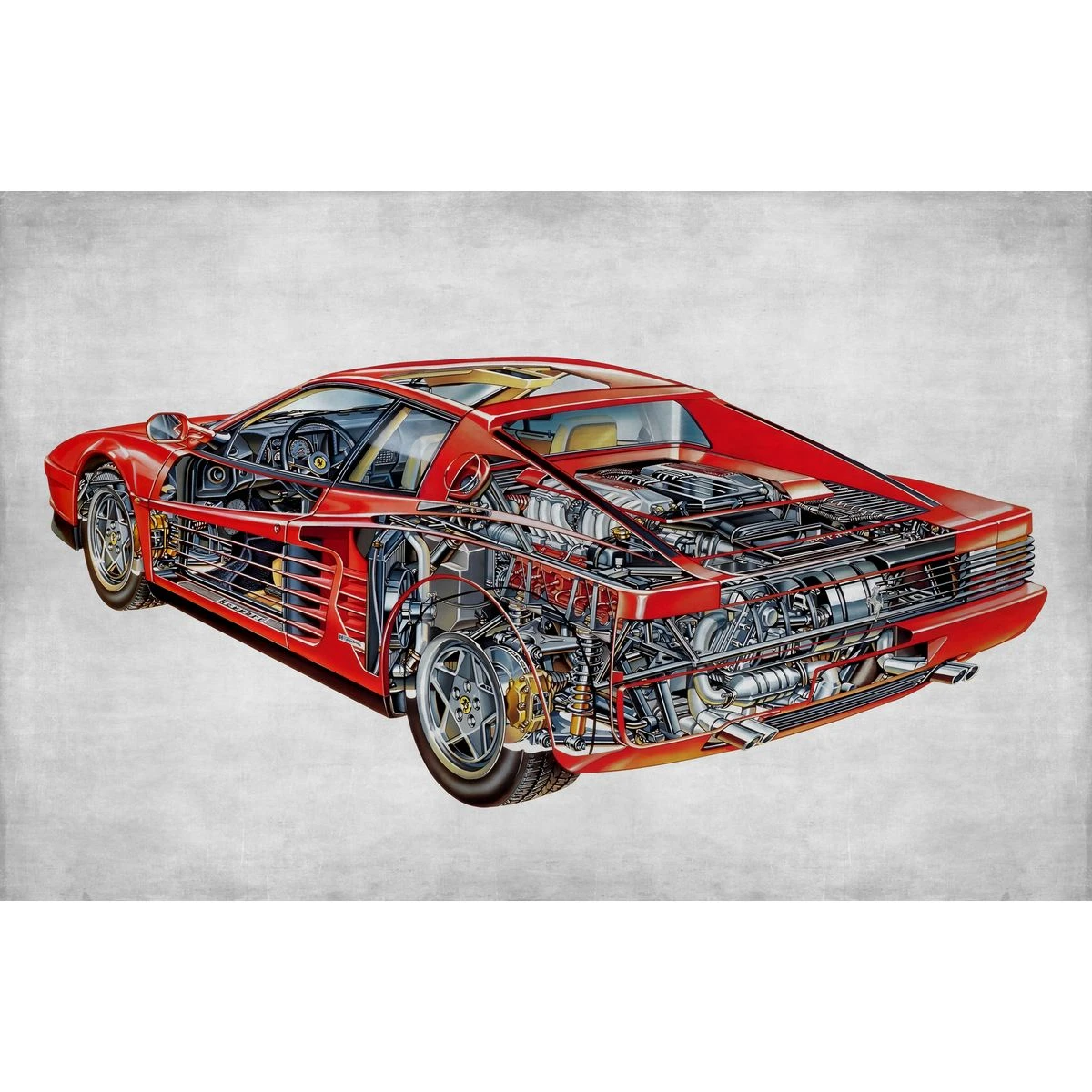 Дизайнерские фотообои по индивидуальному размеру Citydecor Technic (Ferrari Testarossa) 31