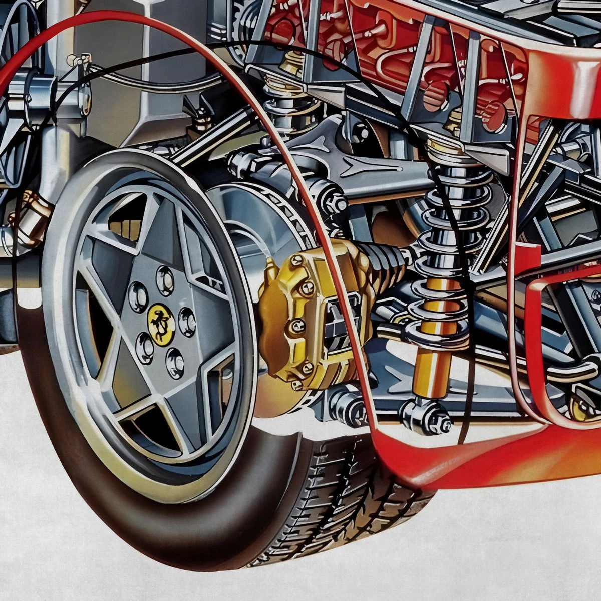 Дизайнерские фотообои по индивидуальному размеру Citydecor Technic (Ferrari Testarossa) 31