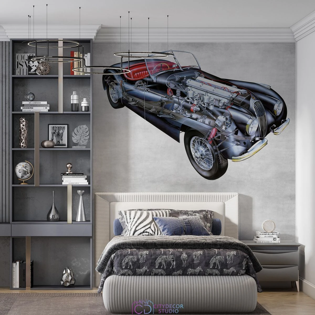 Дизайнерские фотообои по индивидуальному размеру Citydecor Technic (Jaguar XK 120) 33