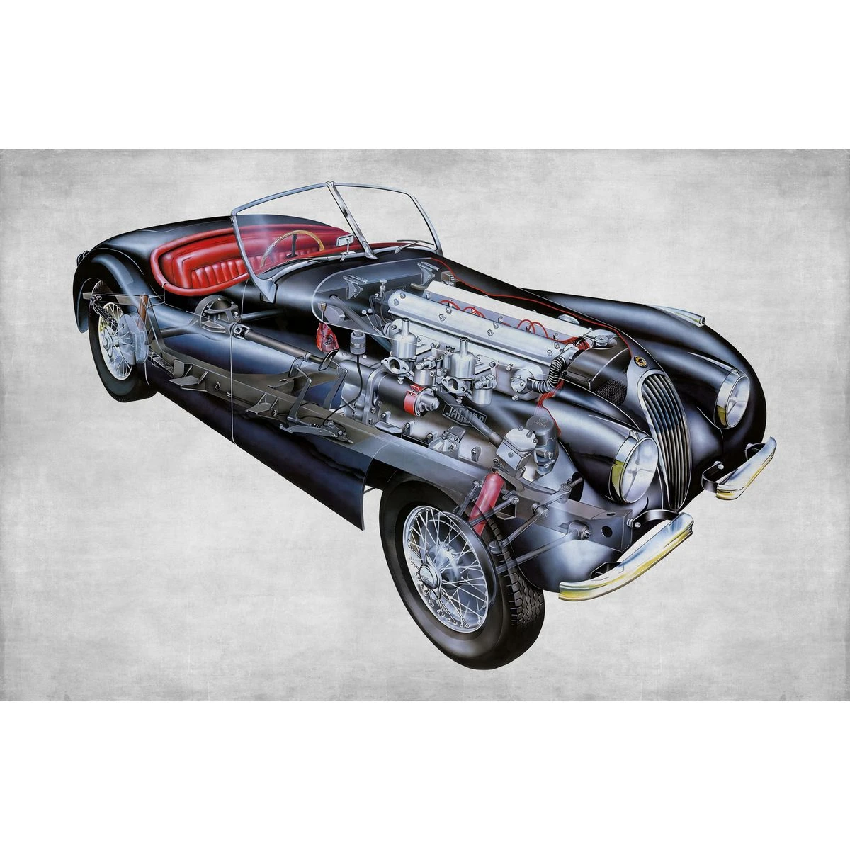 Дизайнерские фотообои по индивидуальному размеру Citydecor Technic (Jaguar XK 120) 33