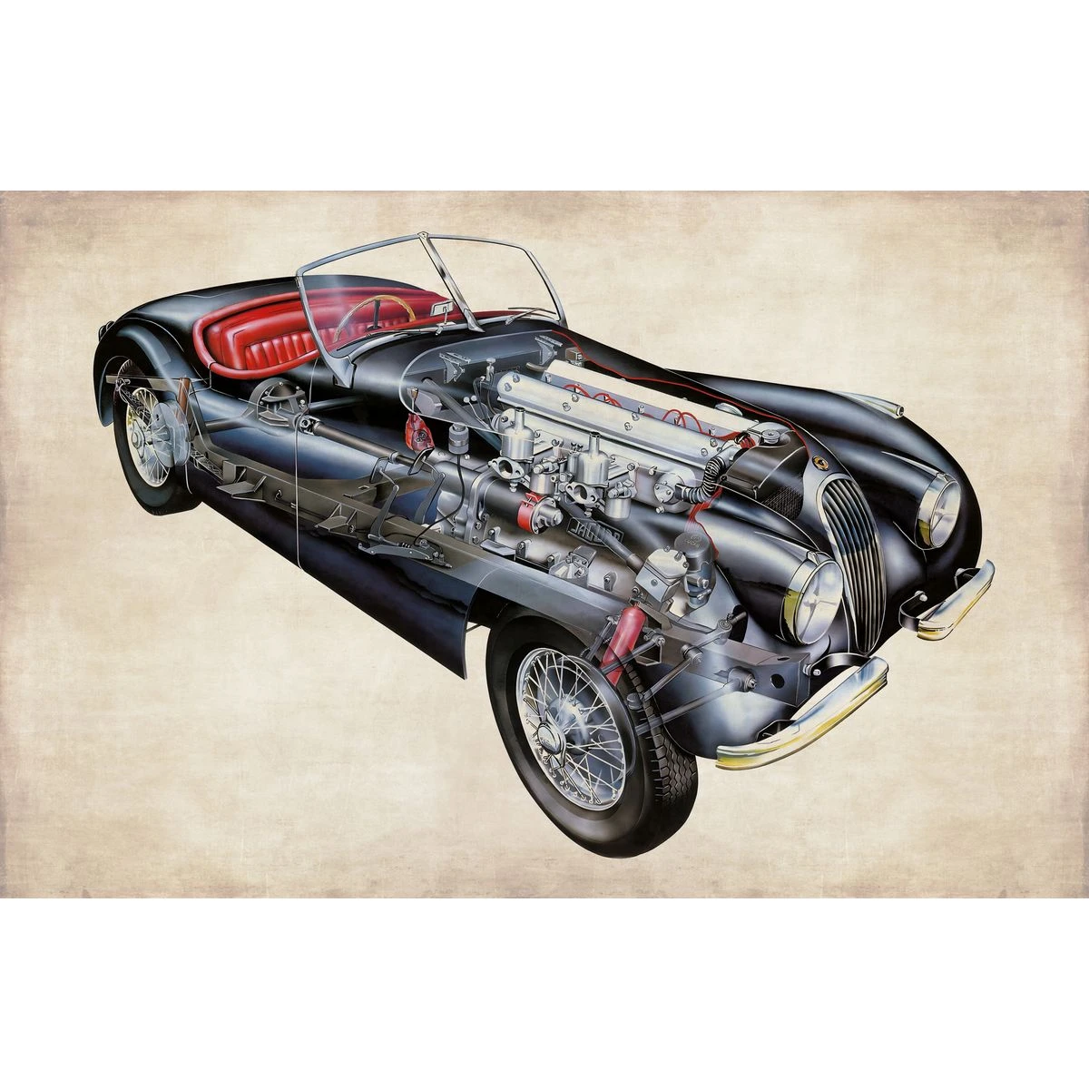 Дизайнерские фотообои по индивидуальному размеру Citydecor Technic (Jaguar XK 120) 34
