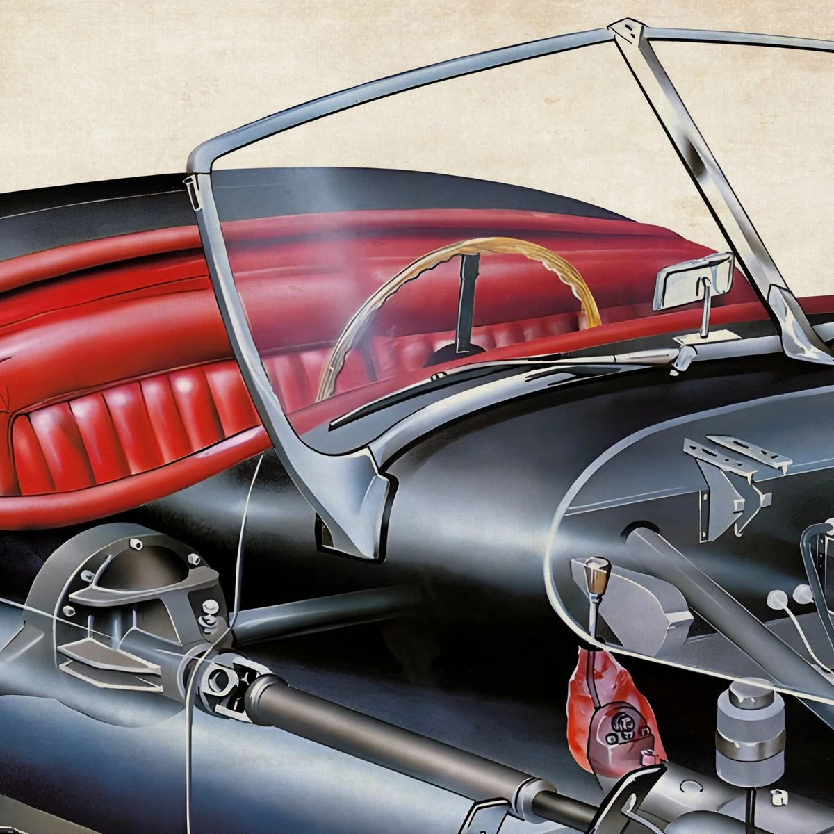 Дизайнерские фотообои по индивидуальному размеру Citydecor Technic (Jaguar XK 120) 34