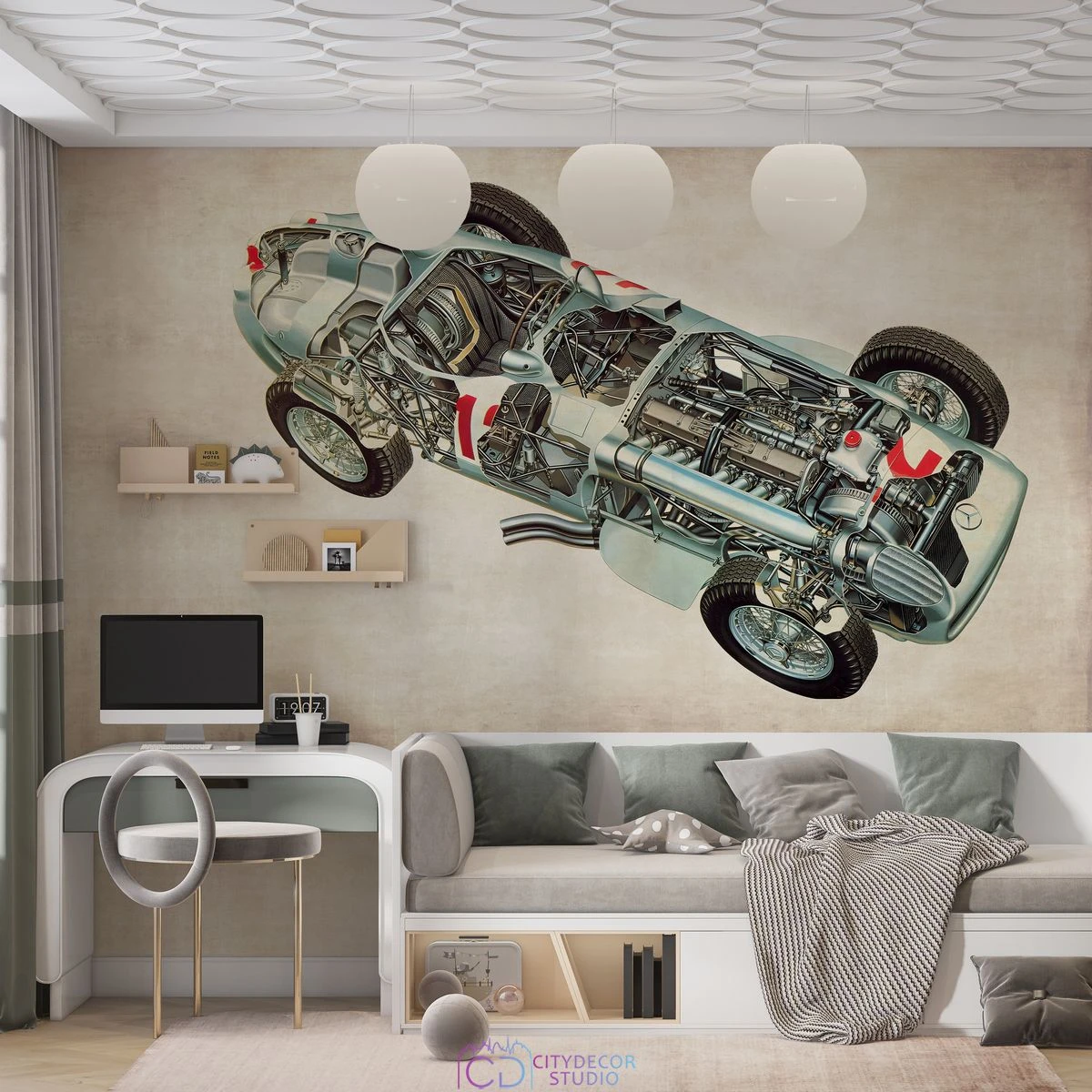 Дизайнерские фотообои по индивидуальному размеру Citydecor Technic (Mercedes-Benz W196) 35