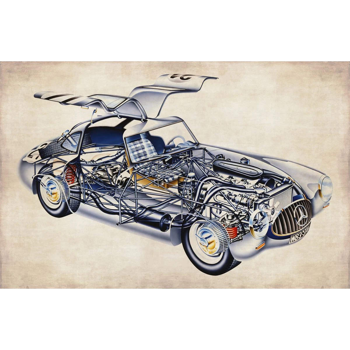 Дизайнерские фотообои по индивидуальному размеру Citydecor Technic (Mercedes-Benz 300 SL) 37
