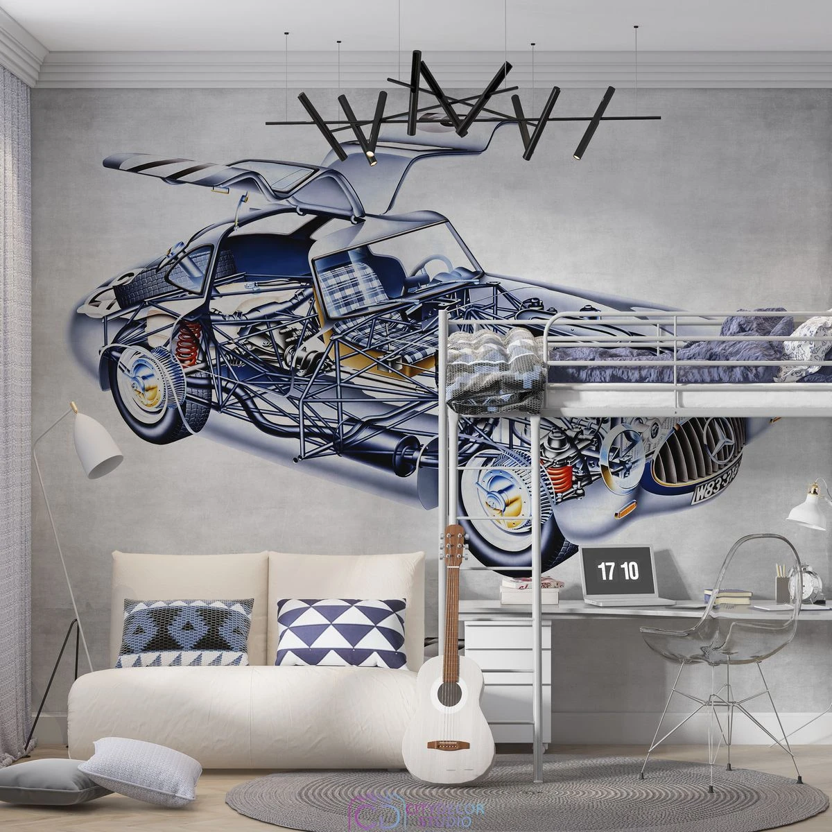 Дизайнерские фотообои по индивидуальному размеру Citydecor Technic (Mercedes-Benz 300 SL) 38