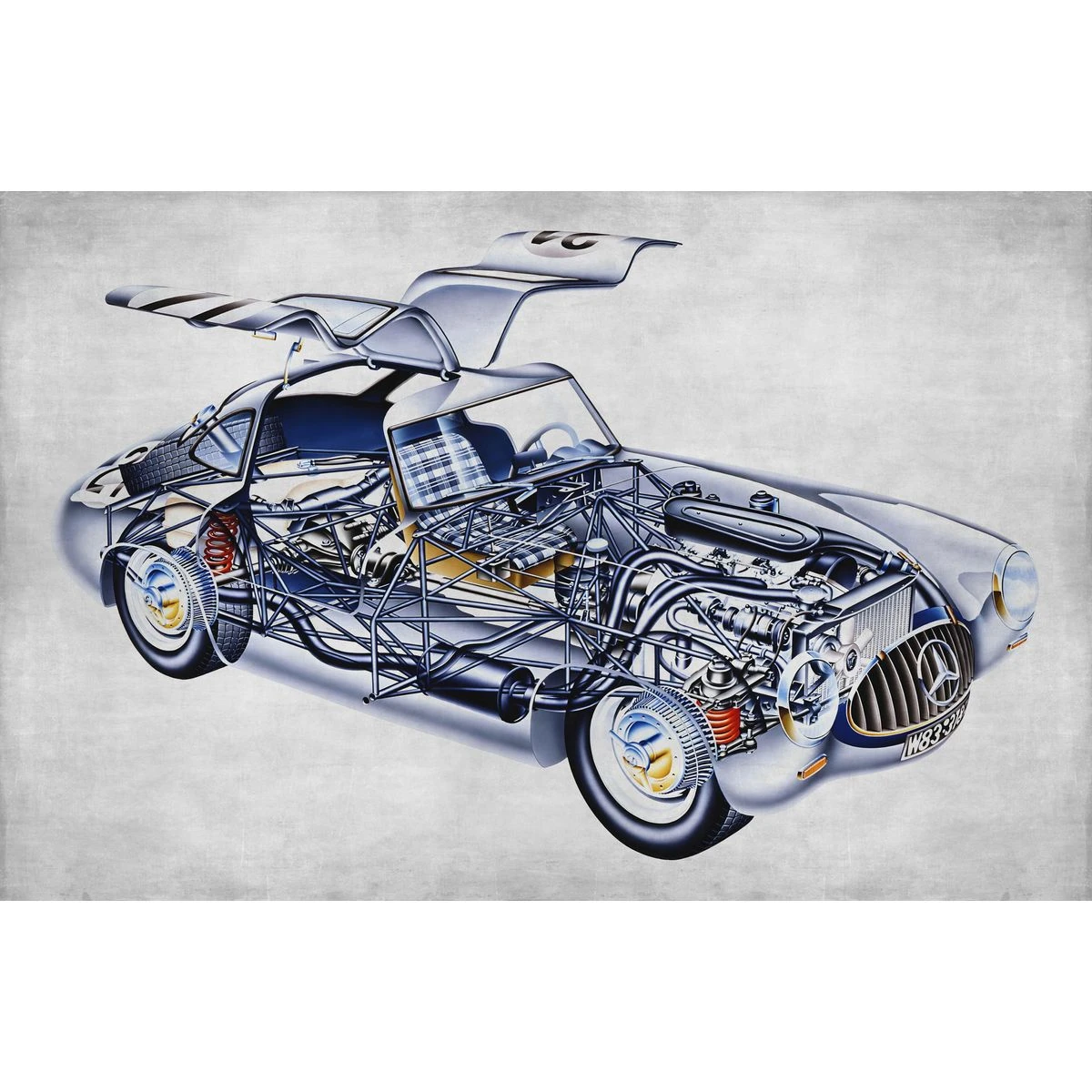 Дизайнерские фотообои по индивидуальному размеру Citydecor Technic (Mercedes-Benz 300 SL) 38