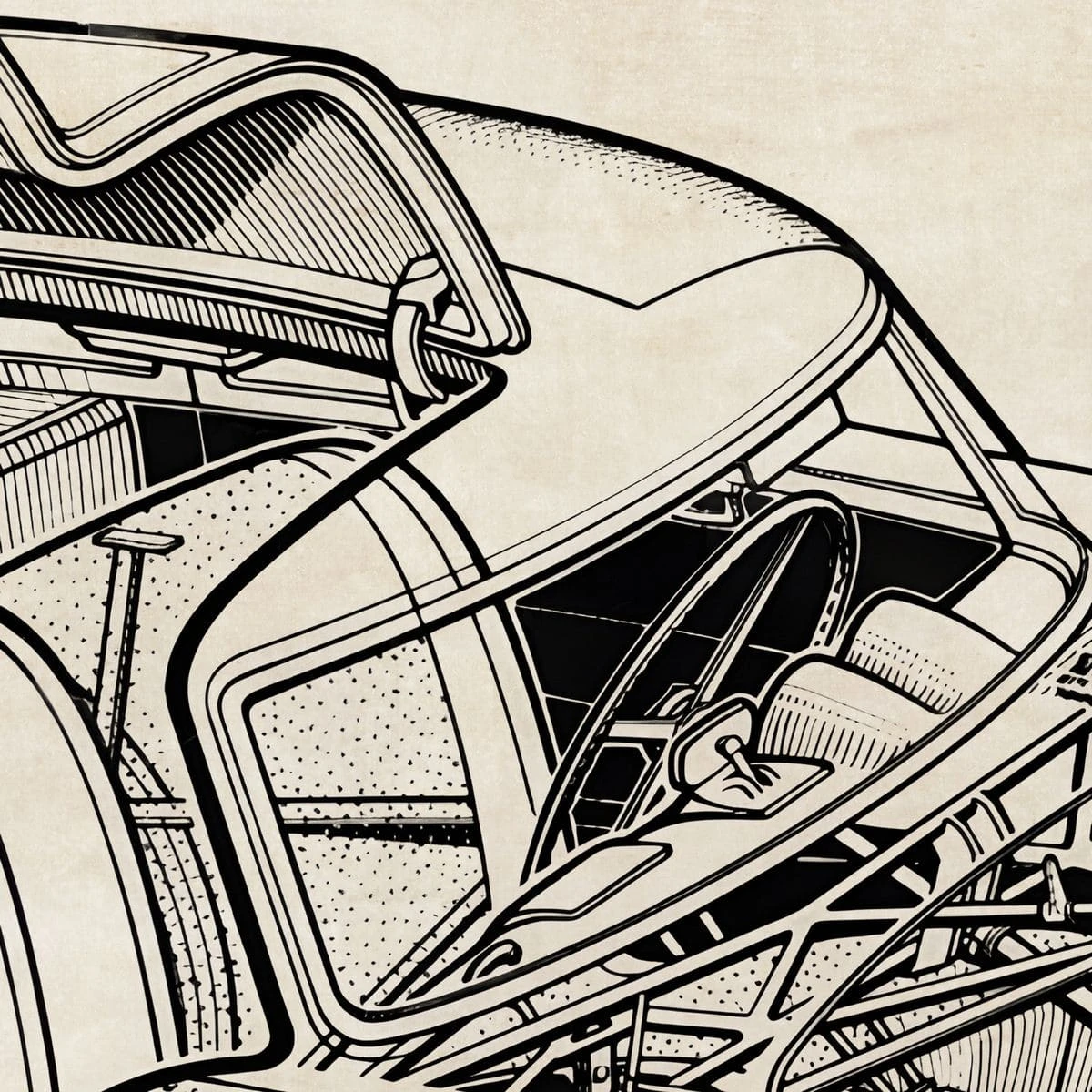 Дизайнерские фотообои по индивидуальному размеру Citydecor Technic (Mercedes-Benz 300 SL) 39