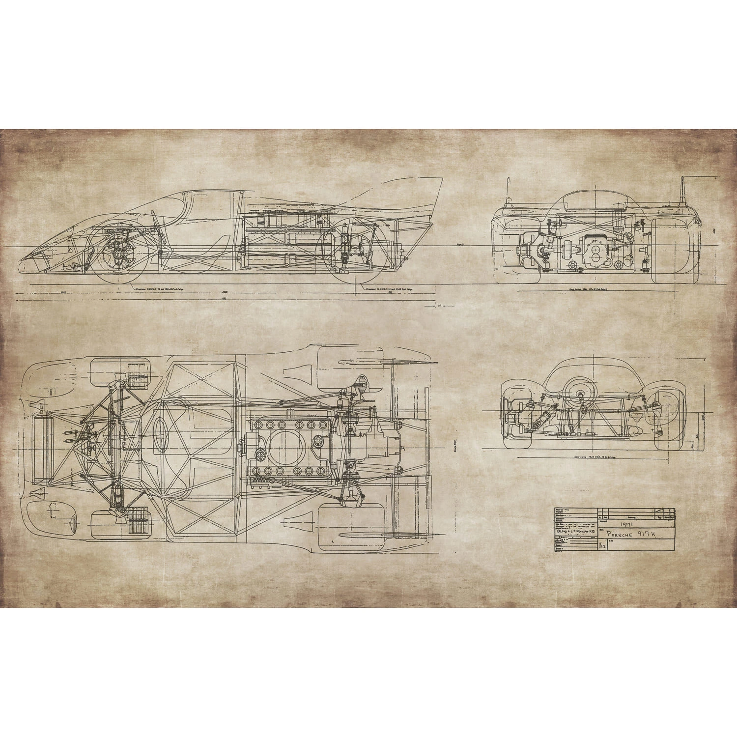 Дизайнерские фотообои по индивидуальному размеру Citydecor Technic (Porsche 917) 3