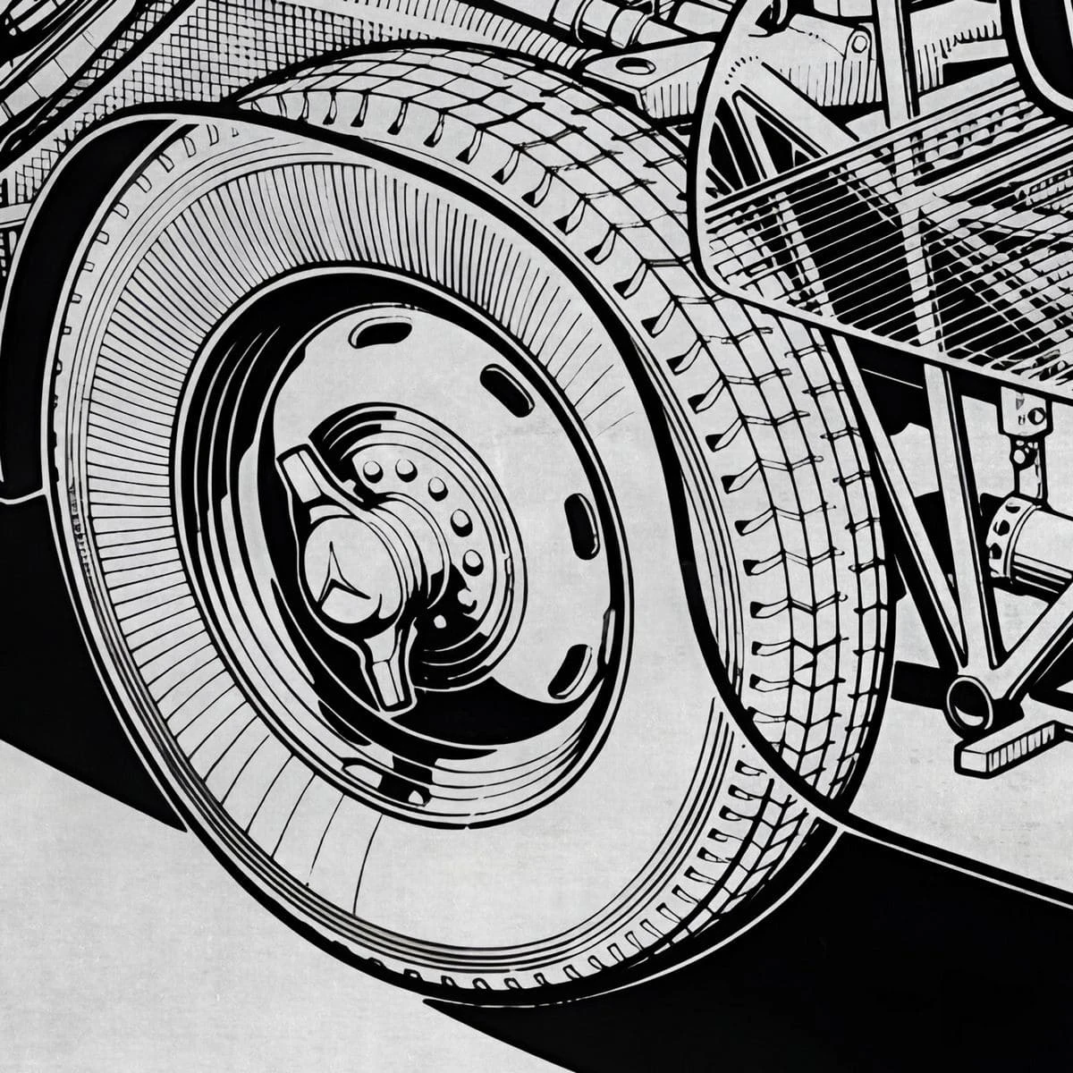 Дизайнерские фотообои по индивидуальному размеру Citydecor Technic (Mercedes-Benz 300 SL) 40