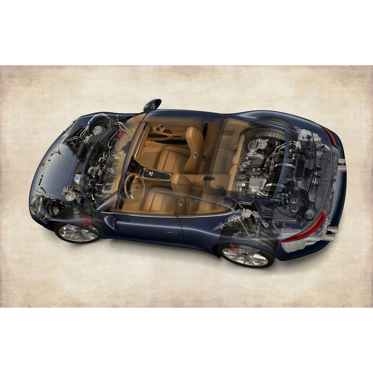Дизайнерские фотообои по индивидуальному размеру Citydecor Technic (Porsche 911 Carrera) 41