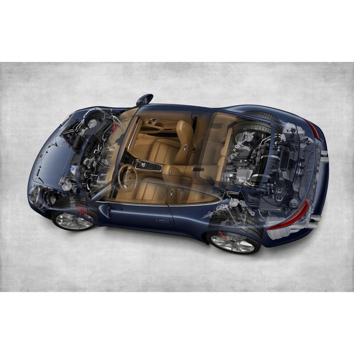 Дизайнерские фотообои по индивидуальному размеру Citydecor Technic (Porsche 911 Carrera) 42