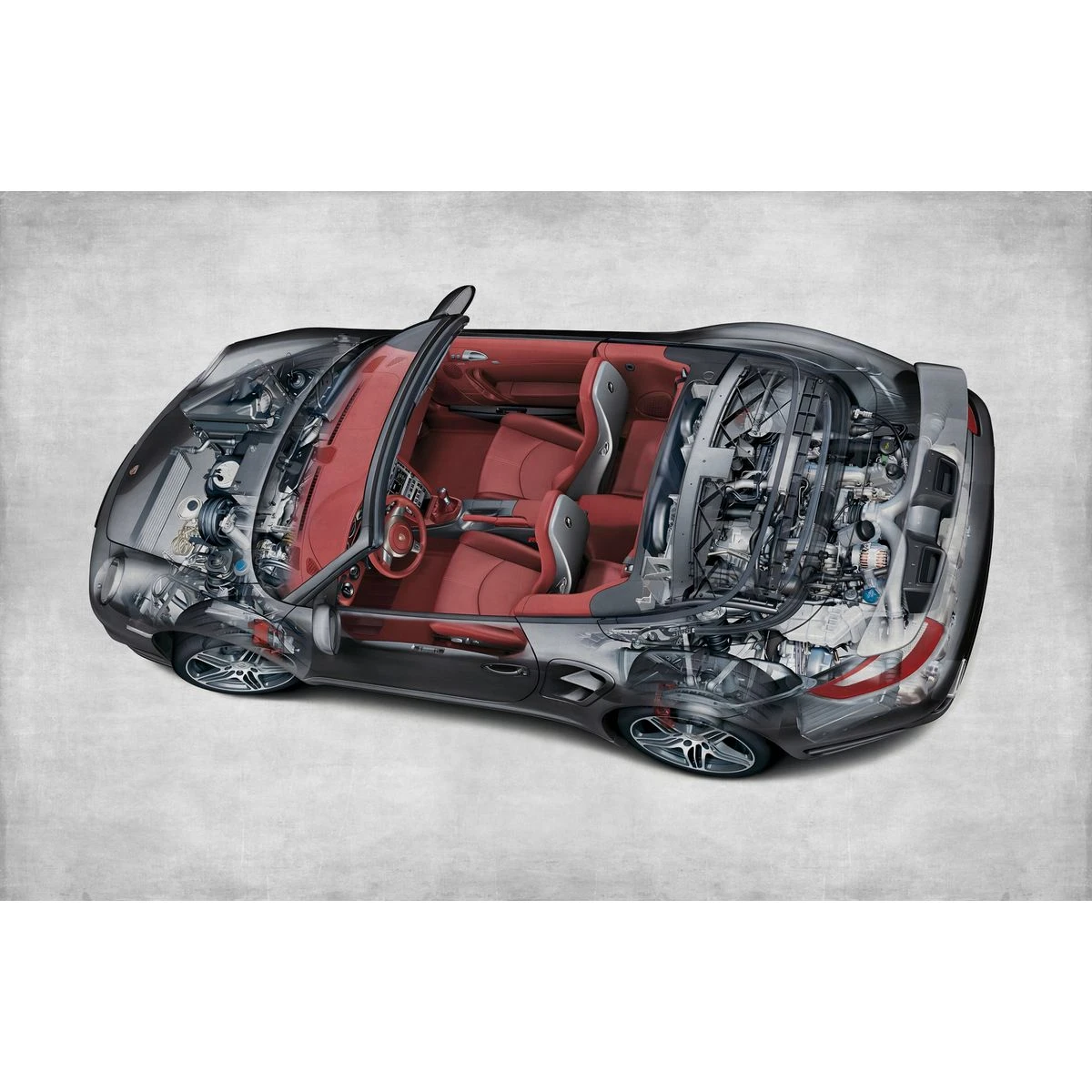 Дизайнерские фотообои по индивидуальному размеру Citydecor Technic (Porsche 911 Turbo Cabriolet) 44