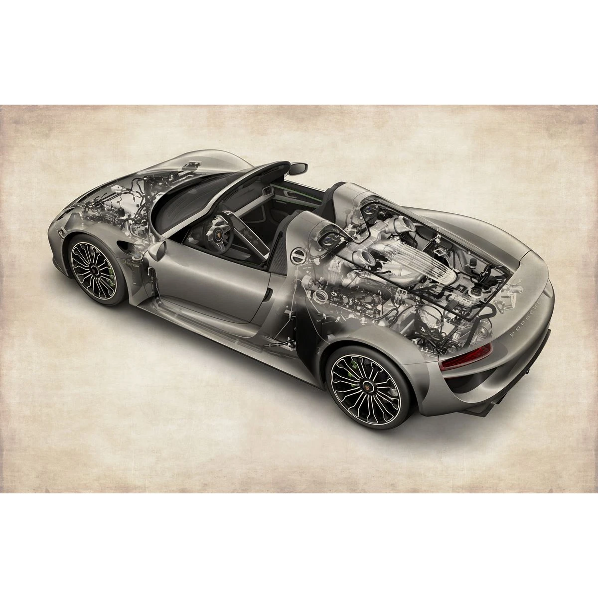 Дизайнерские фотообои по индивидуальному размеру Citydecor Technic (Porsche 918 Spyder) 46