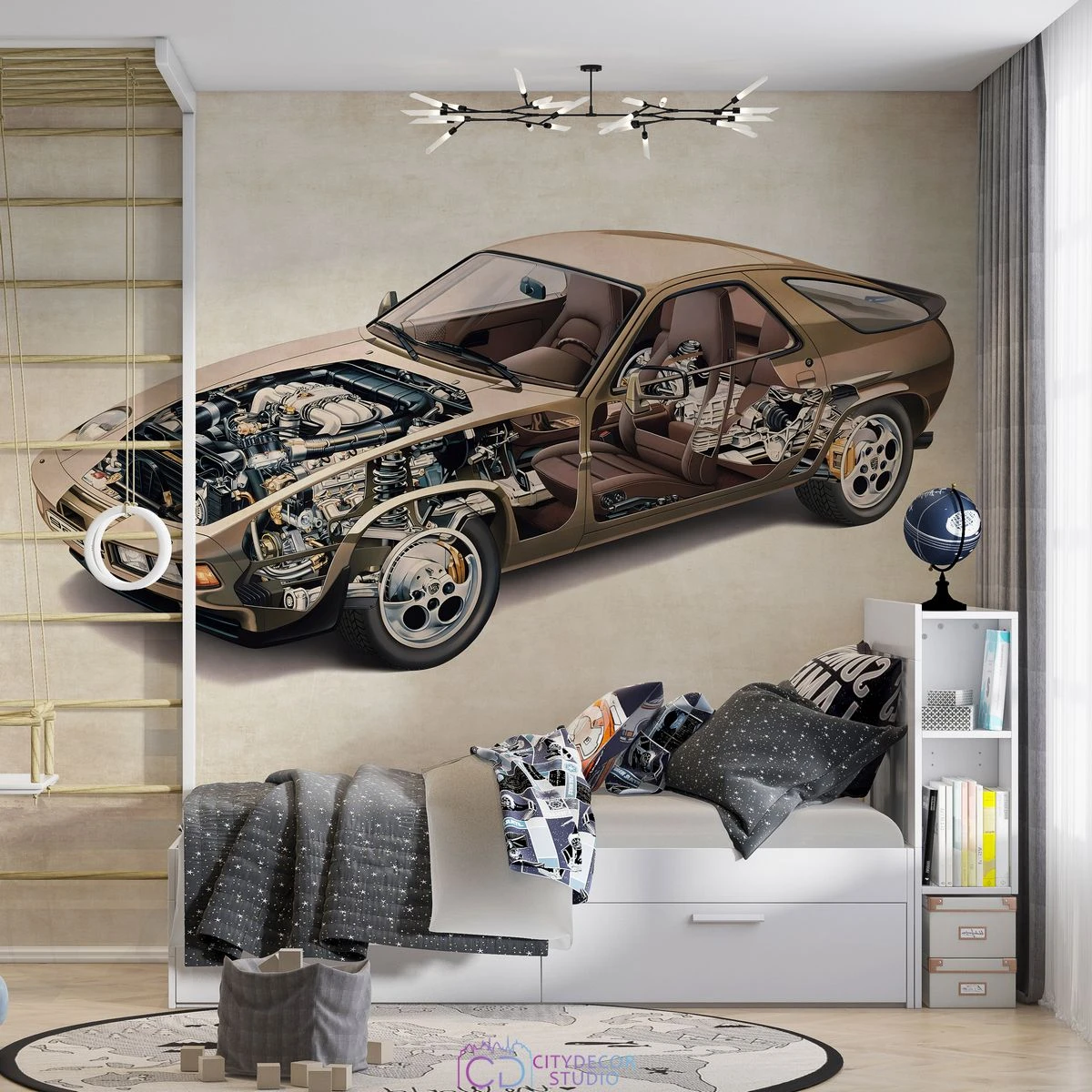 Дизайнерские фотообои по индивидуальному размеру Citydecor Technic (Porsche 928) 47