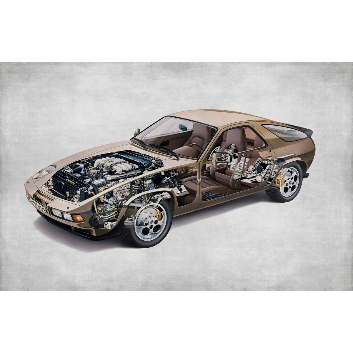 Дизайнерские фотообои по индивидуальному размеру Citydecor Technic (Porsche 928) 48