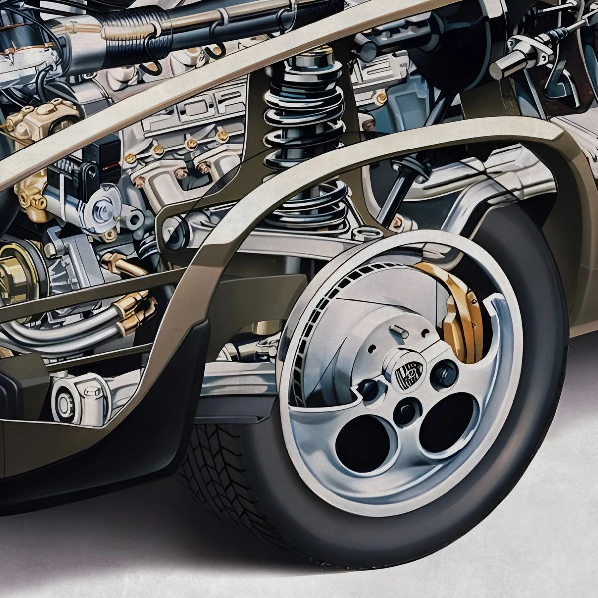 Дизайнерские фотообои по индивидуальному размеру Citydecor Technic (Porsche 928) 48