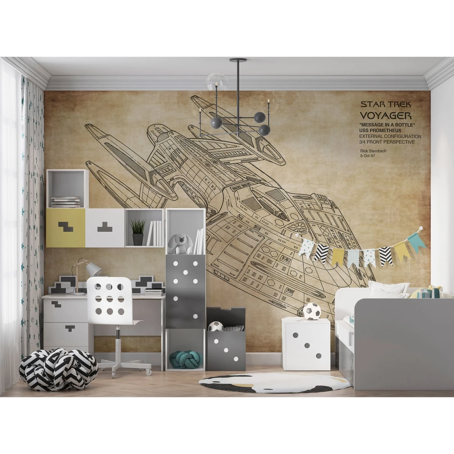 Дизайнерские фотообои по индивидуальному размеру Citydecor Technic (космический корабль) 6