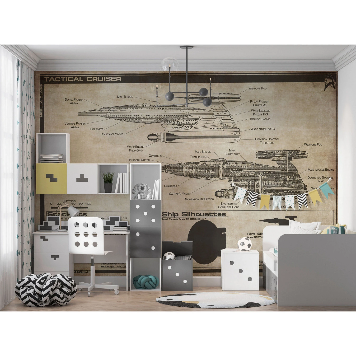 Дизайнерские фотообои по индивидуальному размеру Citydecor Technic (крейсер) 9