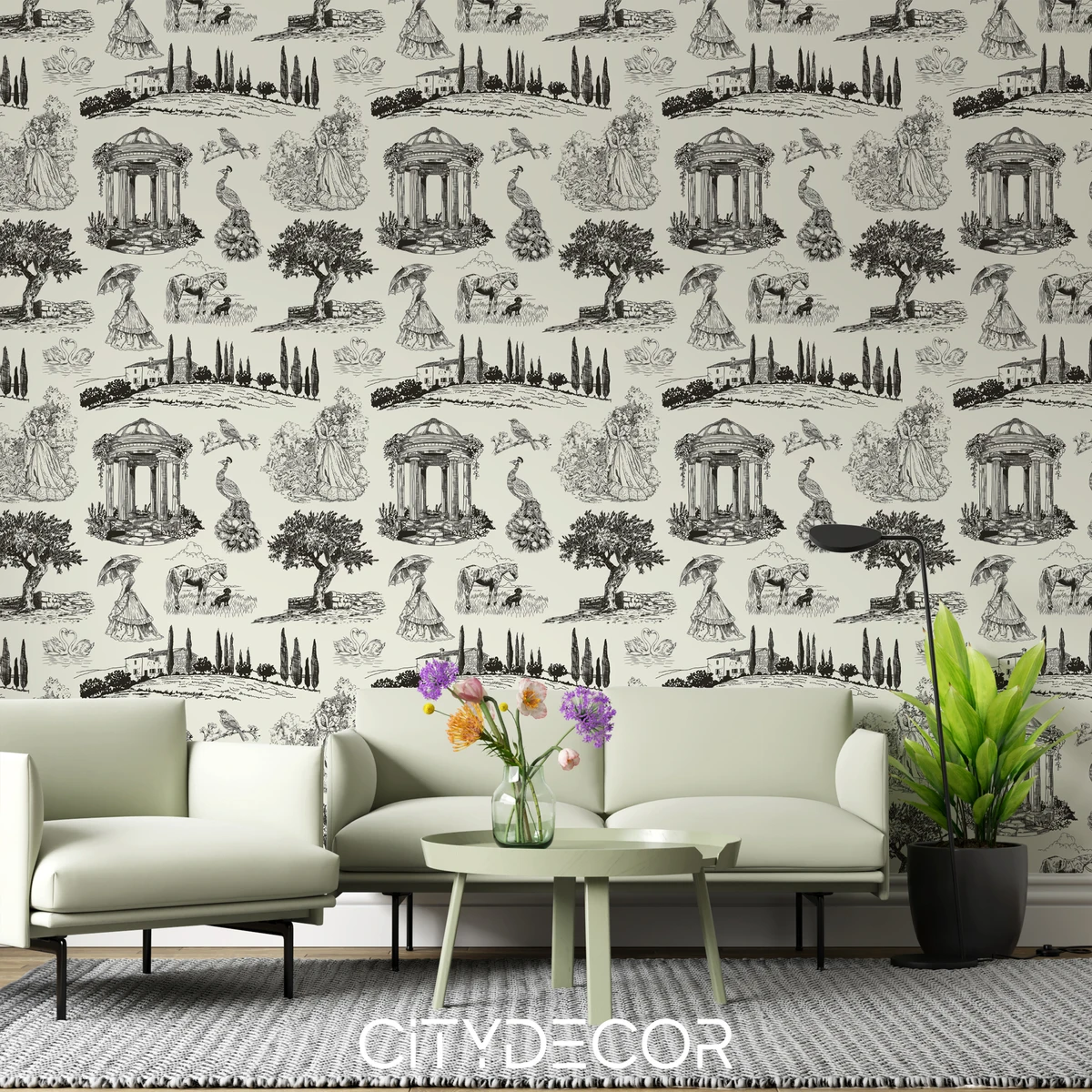 Фотообои на заказ по индивидуальному размеру Citydecor Туаль де Жуи 1