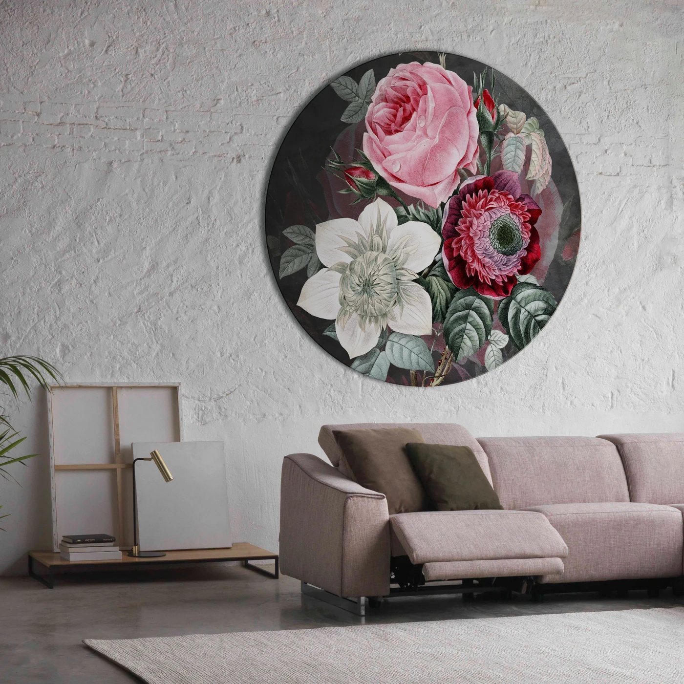 Картина-мегаборд круглая Citydecor Flowers 10