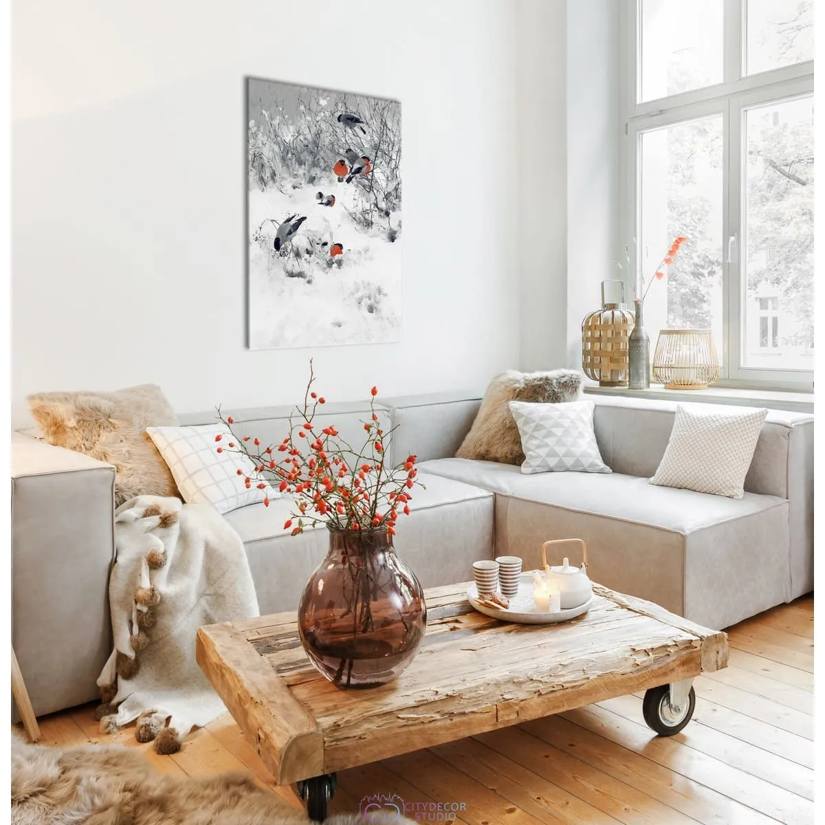 Модульная картина Citydecor Новый Год арт. 1.216 (1 модуль) 60x90 см