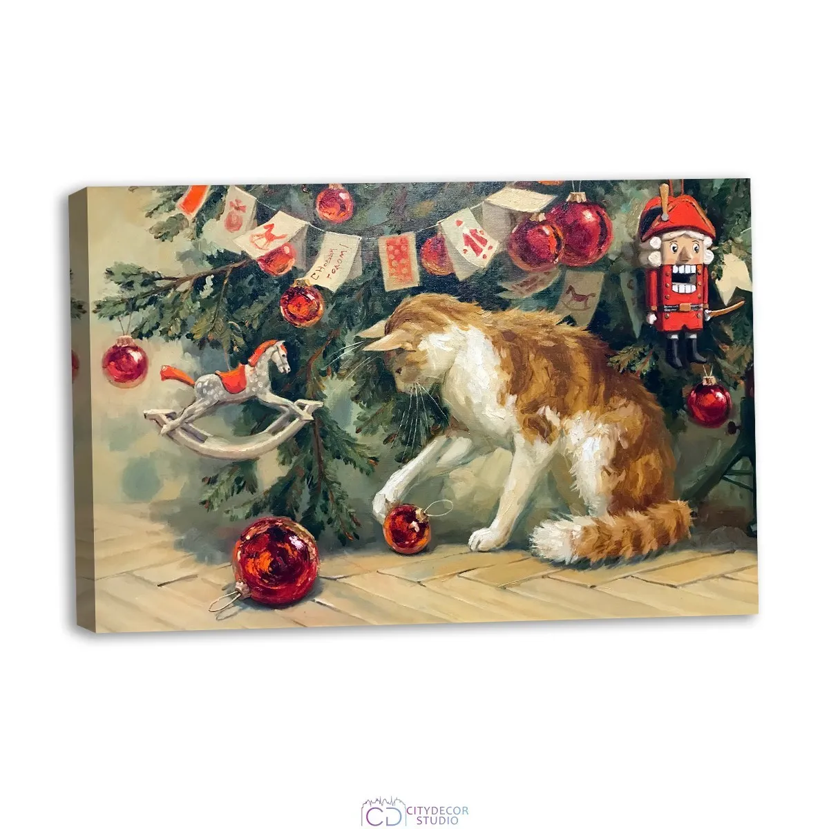 Модульная картина Citydecor Новый Год арт. 1.218 (1 модуль) 60x90 см